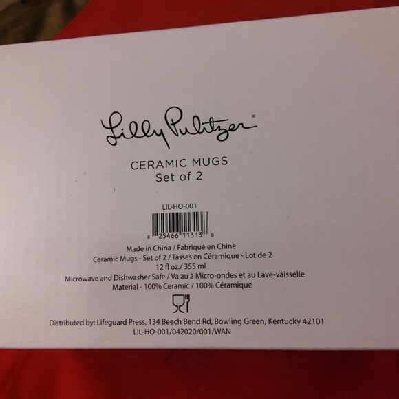 Lilly Pulitzer Ceramic Mugs (set of 2) - Picture 6 of 6